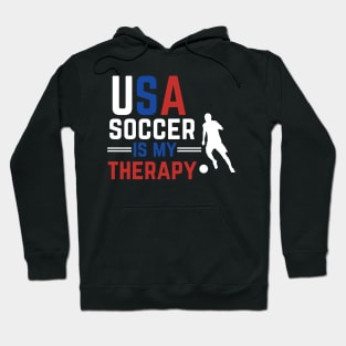 Usa Soccer Is My Therapy Hoodie